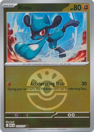 Riolu（ASC 112/217 Common (Ball Foil) / Ascended Heroes / Mega）