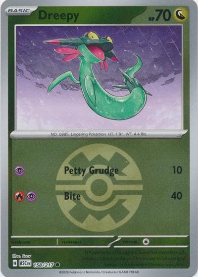 Dreepy（ASC 158/217 Common (Ball Foil) / Ascended Heroes / Mega）