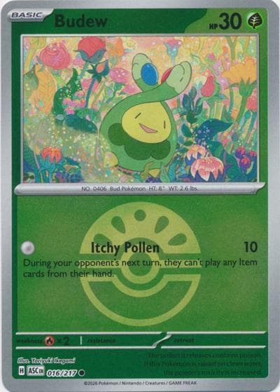 Budew（ASC 016/217 Common (Ball Foil) / Ascended Heroes / Mega）