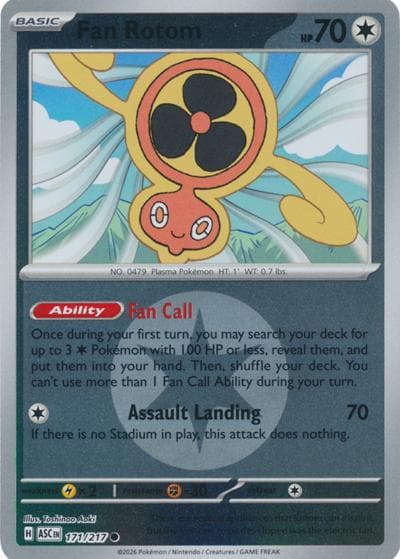 Fan Rotom（ASC 171/217 Common (Energy Foil) / Ascended Heroes / Mega）