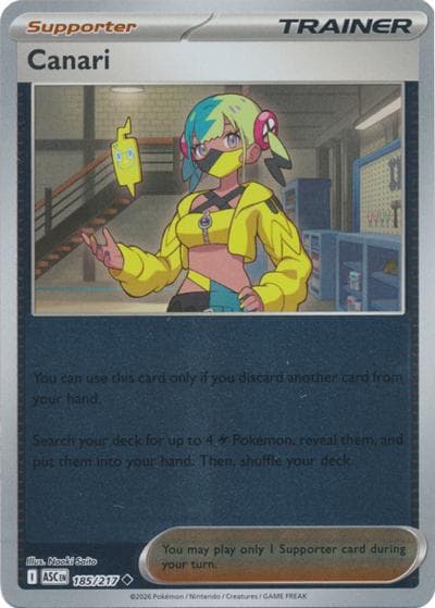 Canari（ASC 185/217 Uncommon (Reverse Foil) / Ascended Heroes / Mega）