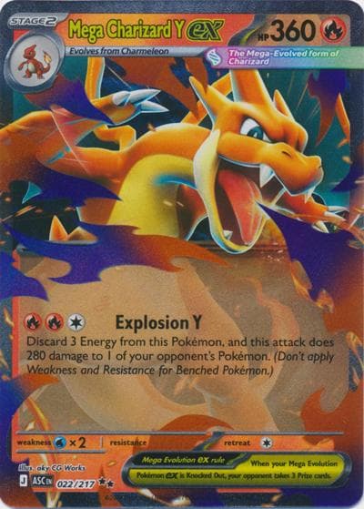Mega Charizard Y ex（ASC 022/217 Double Rare / Ascended Heroes / Mega）