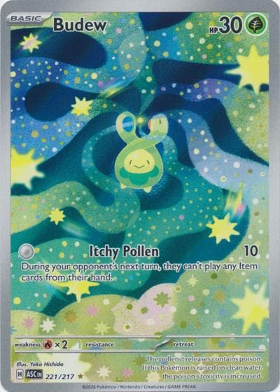 Budew（ASC 221/217 Illustration Rare / Ascended Heroes / Mega）