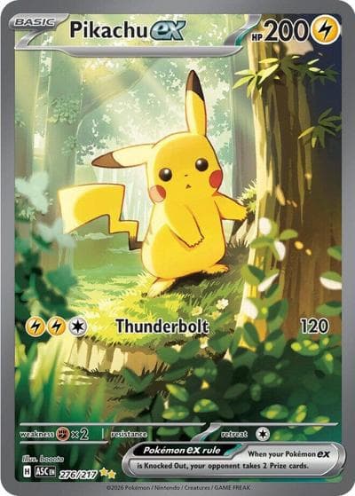 Pikachu ex（ASC 276/217 Special Illustration Rare / Ascended Heroes / Mega）