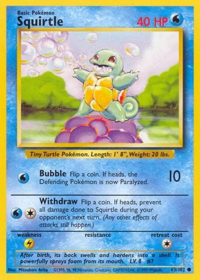 Squirtle（Common / Base Set Unlimited / Base）