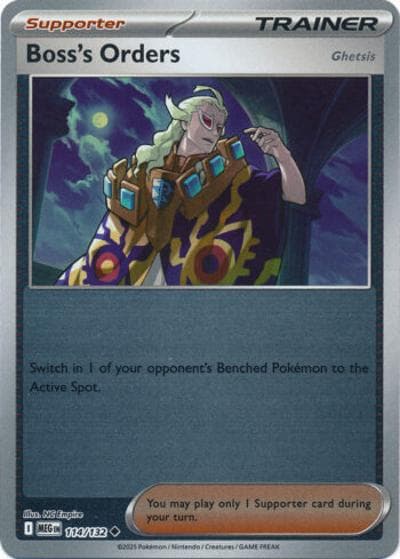 Boss's Orders（Ghetsis）（MEG 114/132 Reverse Holo / Mega Evolution / Mega）