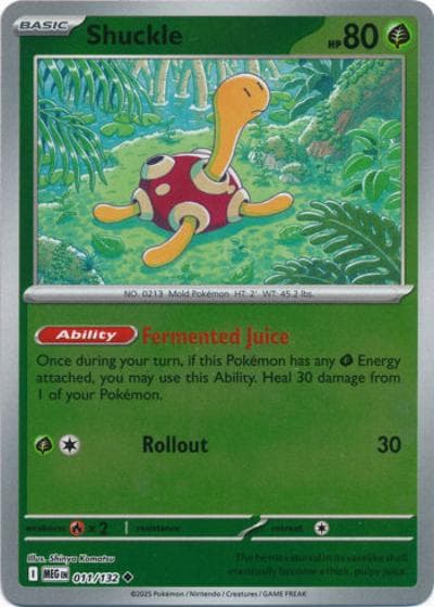 Shuckle（MEG 011/132 Reverse Holo / Mega Evolution / Mega）