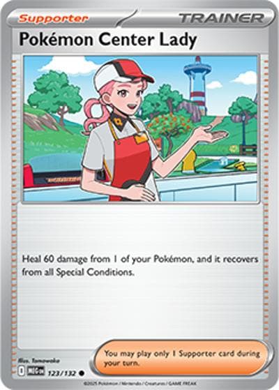 Pokémon Center Lady（MEG 123/132 Common / Mega Evolution / Mega）