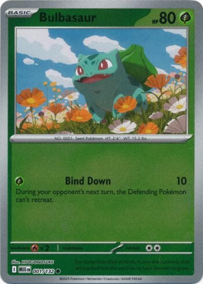 Bulbasaur（MEG 001/132 Reverse Holo / Mega Evolution / Mega）