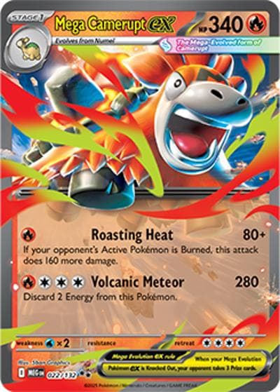 Mega Camerupt ex（MEG 022/132 Double Rare / Mega Evolution / Mega）