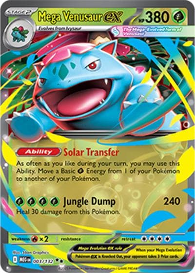 Mega Venusaur ex（MEG 003/132 Double Rare / Mega Evolution / Mega）