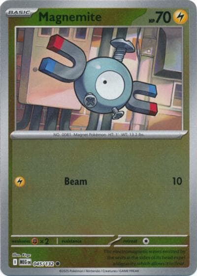Magnemite（MEG 045/132 Reverse Holo / Mega Evolution / Mega）