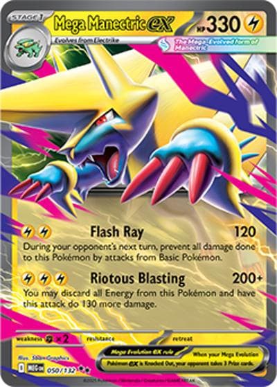 Mega Manectric ex（MEG 050/132 Double Rare / Mega Evolution / Mega）