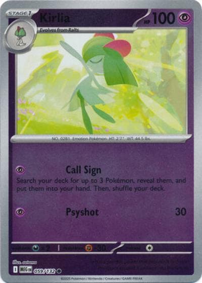Kirlia（MEG 059/132 Reverse Holo / Mega Evolution / Mega）
