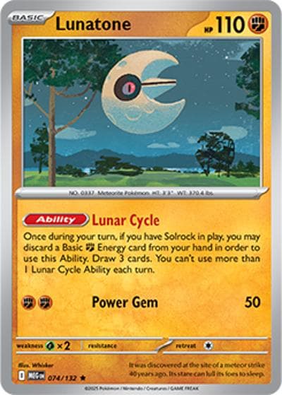 Lunatone（MEG 074/132 Rare / Mega Evolution / Mega）