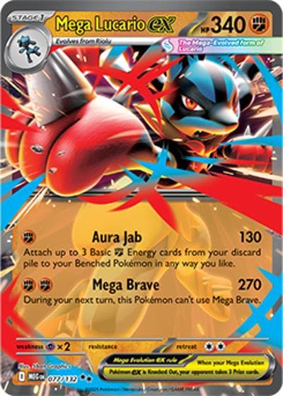 Mega Lucario ex（MEG 077/132 Double Rare / Mega Evolution / Mega）