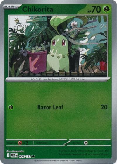 Chikorita（MEG 008/132 Reverse Holo / Mega Evolution / Mega）