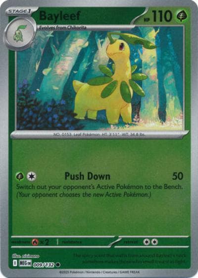 Bayleef（MEG 009/132 Reverse Holo / Mega Evolution / Mega）