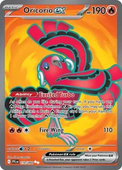 Oricorio ex（PFL 110/094 Ultra Rare / Phantasmal Flames / Mega）