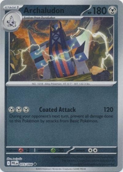 Archaludon（PFL 075/094 Reverse Holo / Phantasmal Flames / Mega）