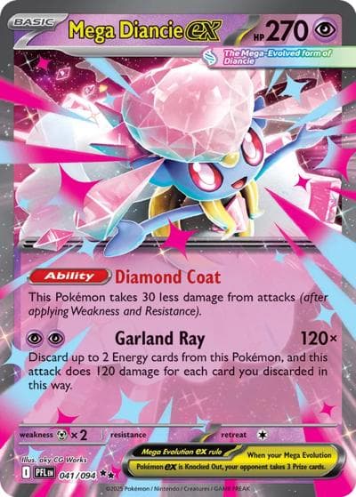 Mega Diancie ex（PFL 041/094 Double Rare / Mega Battle Deck Mega Diancie ex / Mega）