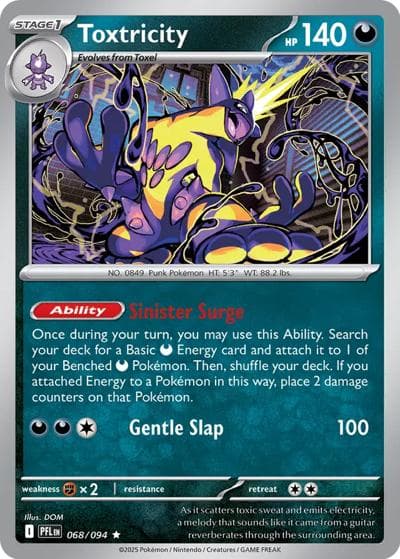 Toxtricity（PFL 068/094 Normal Rare / Mega Battle Deck Mega Gengar ex / Mega）