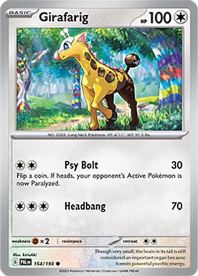 Girafarig（PAL 154/193 Common / Paldea Evolved / Scarlet & Violet）