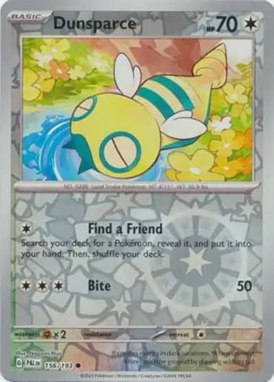 Dunsparce（PAL 156/193 Reverse Holo / Paldea Evolved / Scarlet & Violet）