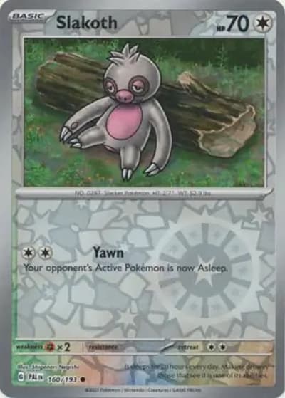 Slakoth（PAL 160/193 Reverse Holo / Paldea Evolved / Scarlet & Violet）