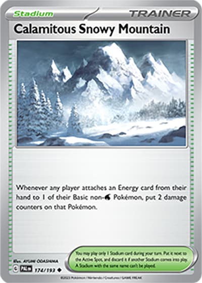 Calamitous Snowy Mountain（PAL 174/193 Uncommon / Paldea Evolved / Scarlet & Violet）