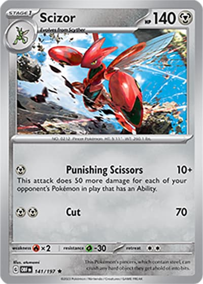 Scizor（OBF 141/197 Rare / Obsidian Flames / Scarlet & Violet）