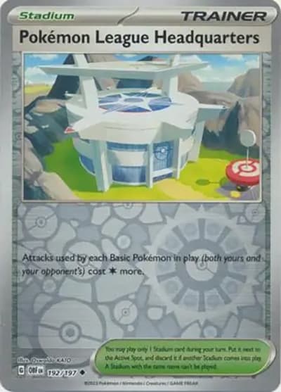 Pokémon League Headquarters（OBF 192/197 Reverse Holo / Obsidian Flames / Scarlet & Violet）