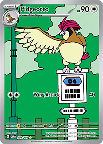 Pidgeotto（OBF 208/197 Illustration Rare / Obsidian Flames / Scarlet & Violet）