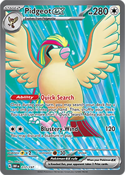 Pidgeot ex（OBF 217/197 Ultra Rare / Obsidian Flames / Scarlet & Violet）