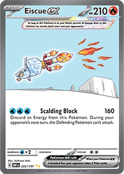 Eiscue ex（OBF 222/197 Special Illustration Rare / Obsidian Flames / Scarlet & Violet）
