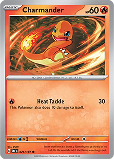 Charmander（OBF 026/197 Common / Obsidian Flames / Scarlet & Violet）