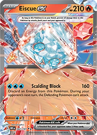 Eiscue ex（OBF 042/197 Double Rare / Obsidian Flames / Scarlet & Violet）