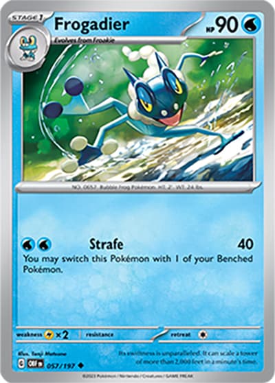 Frogadier（OBF 057/197 Uncommon / Obsidian Flames / Scarlet & Violet）