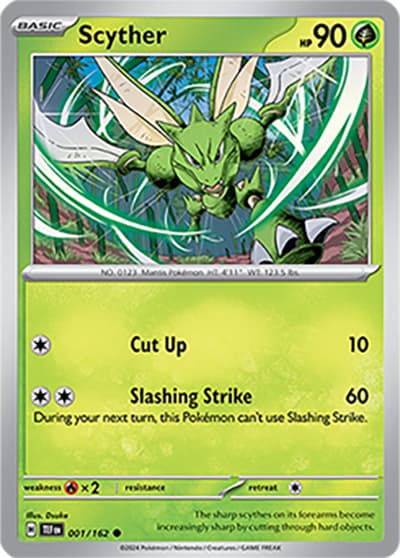 Scyther（TEF 001/162 Common / Temporal Forces / Scarlet & Violet）