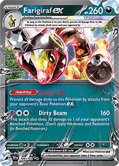 Farigiraf ex（TEF 108/162 Double Rare / Temporal Forces / Scarlet & Violet）
