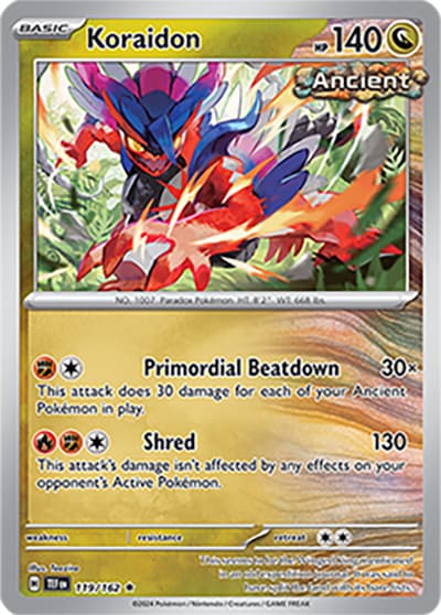 Koraidon（TEF 119/162 Rare / Temporal Forces / Scarlet & Violet）