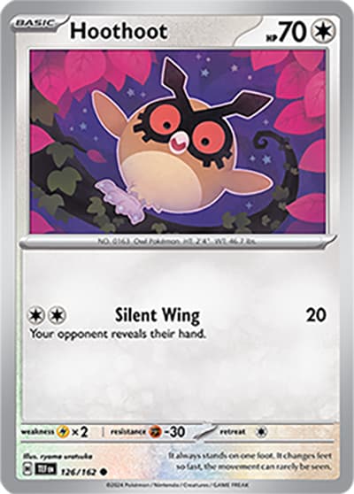 Hoothoot（TEF 126/162 Common / Temporal Forces / Scarlet & Violet）