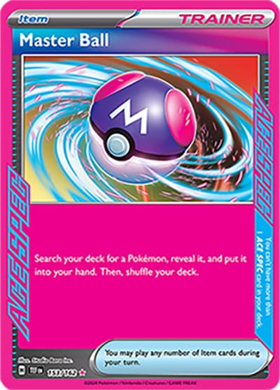 Master Ball（TEF 153/162 ACE SPEC rare / Temporal Forces / Scarlet & Violet）