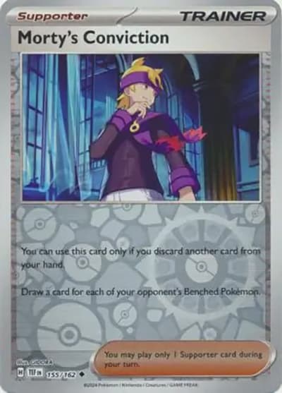 Morty's Conviction（TEF 155/162 Reverse Holo / Temporal Forces / Scarlet & Violet）