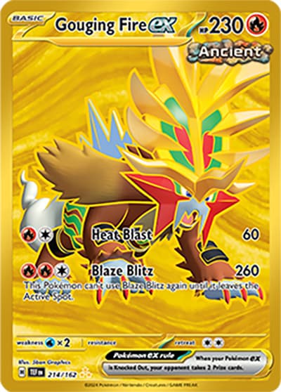Gouging Fire ex（TEF 214/162 Hyper Rare / Temporal Forces / Scarlet & Violet）