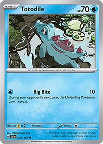 Totodile（TEF 039/162 Common / Temporal Forces / Scarlet & Violet）
