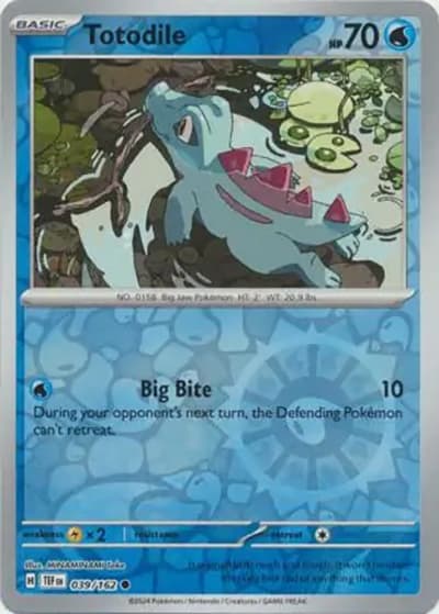 Totodile（TEF 039/162 Reverse Holo / Temporal Forces / Scarlet & Violet）