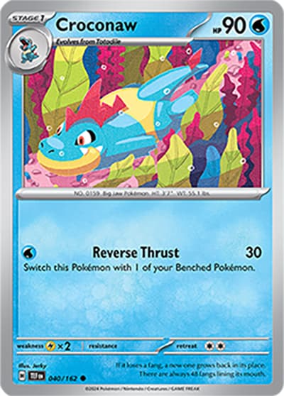 Croconaw（TEF 040/162 Common / Temporal Forces / Scarlet & Violet）
