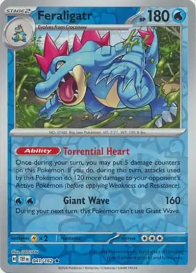 Feraligatr（TEF 041/162 Reverse Holo / Temporal Forces / Scarlet & Violet）