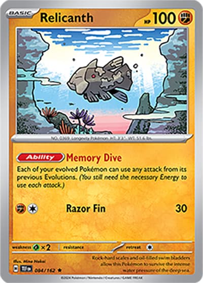 Relicanth（TEF 084/162 Rare / Temporal Forces / Scarlet & Violet）